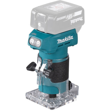 Makita Akku-Kantenfräse DRT52Z, 18V ohne Akku und Ladegerät im Karton