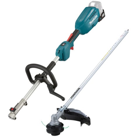 Makita Akku-Multifunktions-Antrieb DUX18ZX1, 18V inkl. Sensenaufsatz EM408MP ohne Akku und Ladegerät