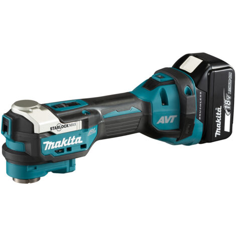 Makita Akku-Multifunktionswerkzeug 18V DTM52T1JX2, 1x5,0+Ladegerät + Zubehör-Set