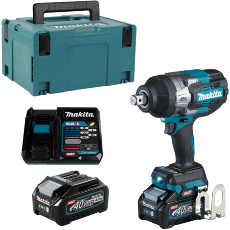 Makita Akku-Schlagschrauber 40V TW001GM201 mit 2x 4,0 Ah Akkus + Lader im MAKPAC