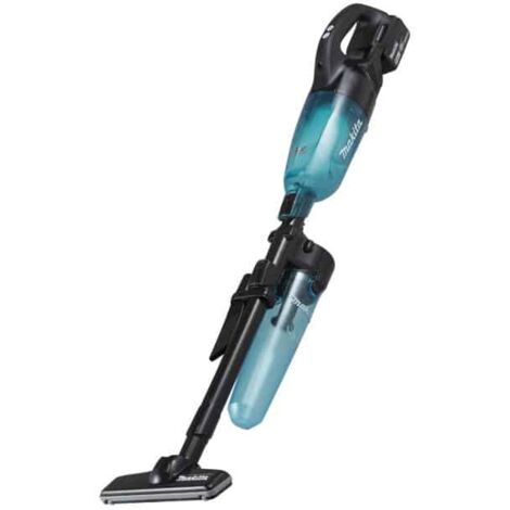 Makita – Aspirateur balai sans fil 18V – Moteur Brushless – Puissance d'aspiration 60W – Capacité bac 750ml – Pour surfaces difficiles d'accès - DCL281FZCB