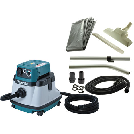 Makita – Aspirateur professionnel 25L 1050W 220 mbar – Débit 3,5 m³/min pour chantiers humides – VC2510LX1