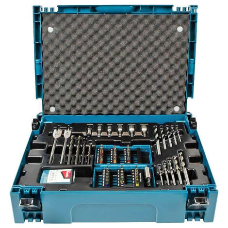 Makita – Assortiment Vissage-perçage 69 pièces – B49638 – Porte-embout pour perceuse – Coffret Mak-Pac avec accessoires essentiels