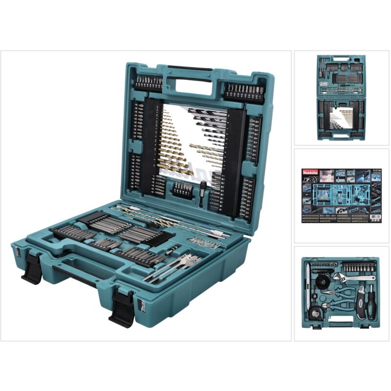 Makita - Set di punte e trapani da 200 pezzi Set di punte e trapani - 200 pezzi