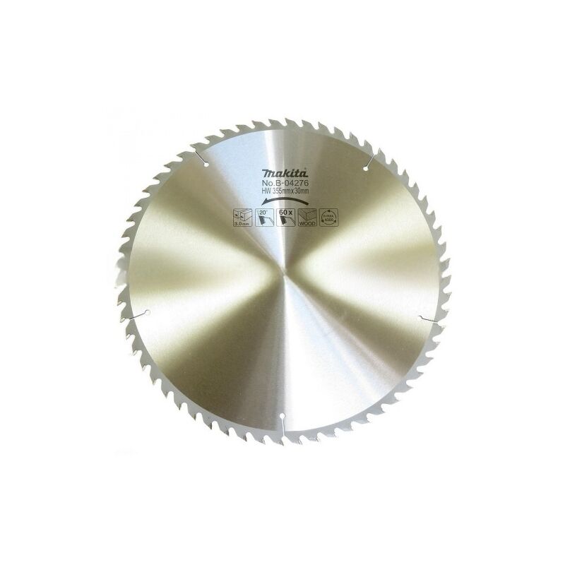 Makita - B-04276 Lame De Scie Circulaire 355x3x30mm 60T 20° Bois