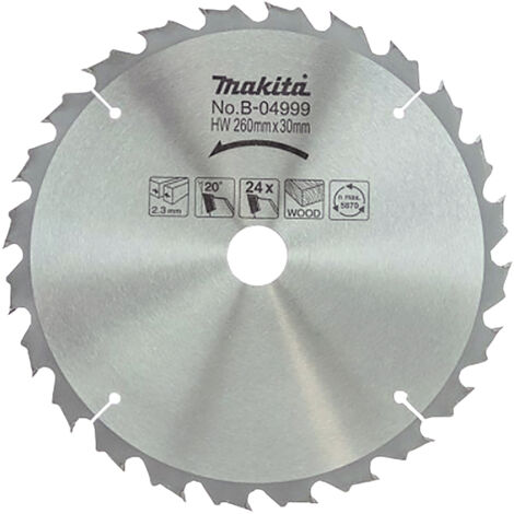 Makita B-04999 Lama TCT Standard 260x30 mm per legno