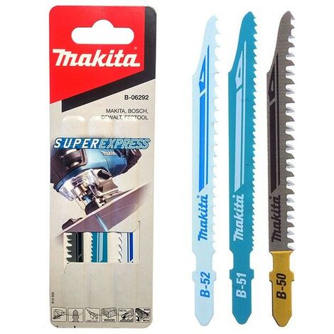 Makita B-06292 Piece Jigsaw Blades Super Express Long Life Blades Wood Metal 3PC