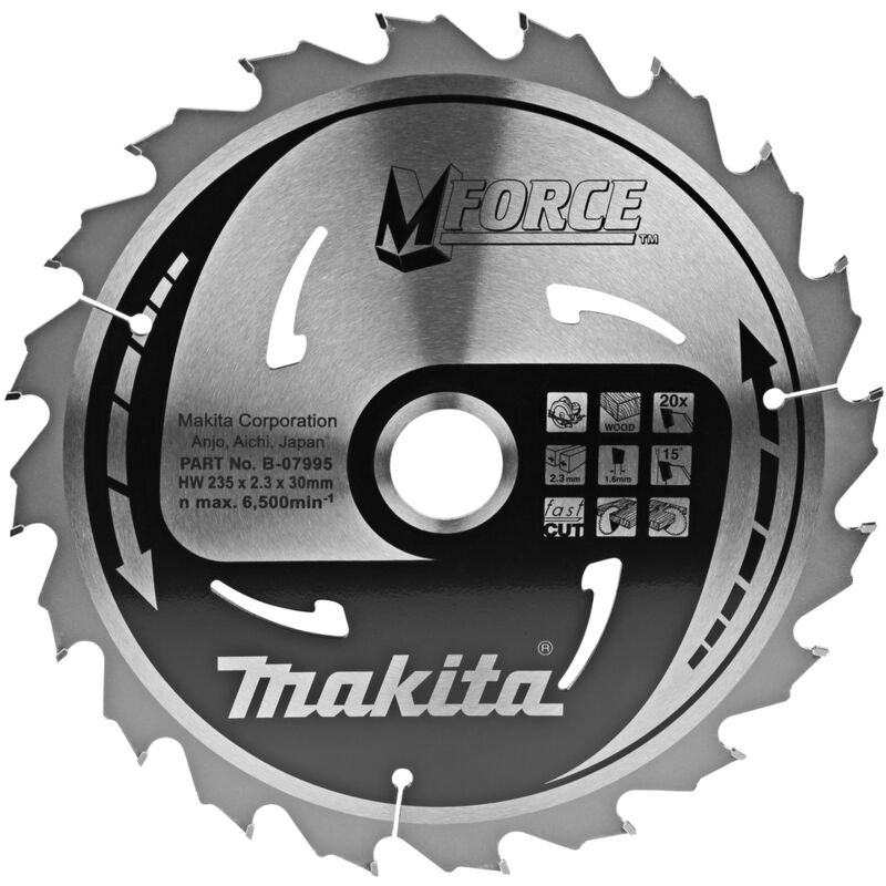 Lama per sega circolare Makita, MFORCE 235 x 30 mm - 20 denti