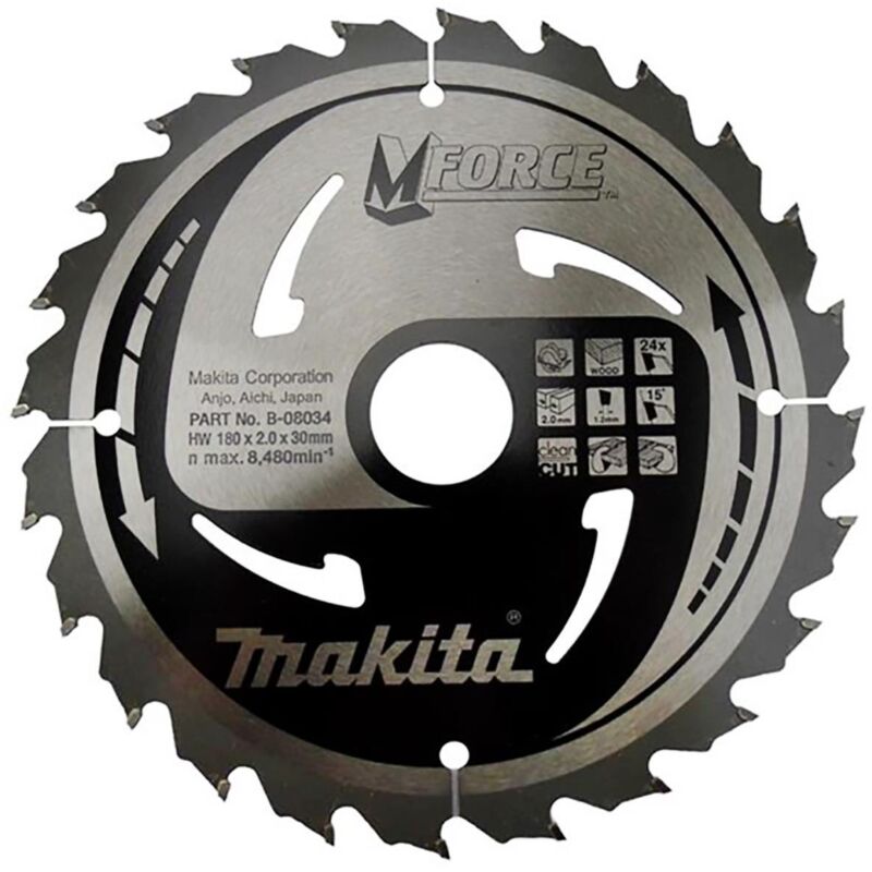 Hoja de sierra circular Makita, MFORCE 180 x 30 mm - 24 dientes