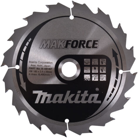 MAKITA B-08187 HM 180/20/16D Disque