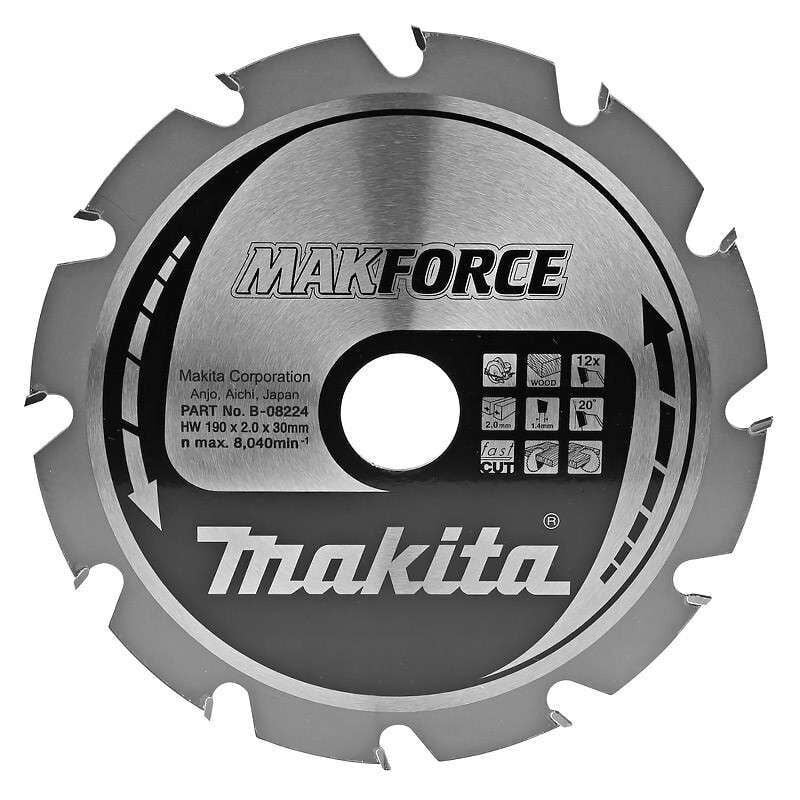 Makita - Lame carbure B-08224 ''MakForce'' bois pour scies circulaires