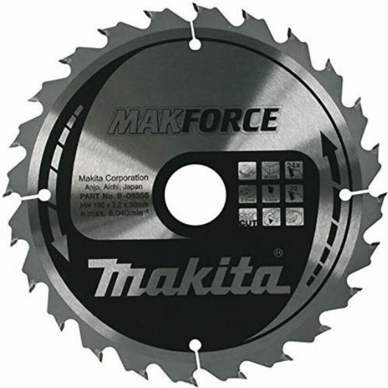 Lama per sega circolare Makita, MAKFORCE 185 x 15,88 mm - 24 denti