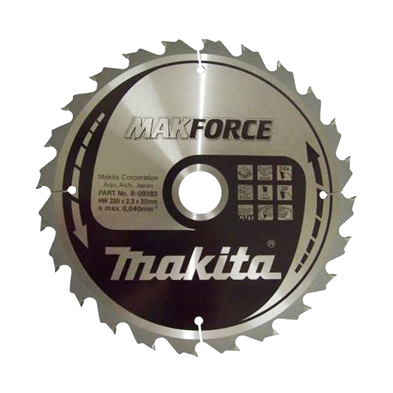 Lama per sega circolare Makita, MAKFORCE 230 x 30 mm - 24 denti