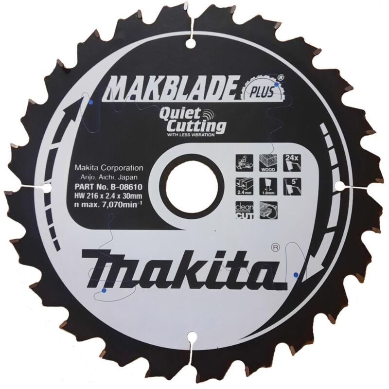 Lama per sega circolare Makita, MAKBLADE PLUS 216 x 30 mm - 24 denti