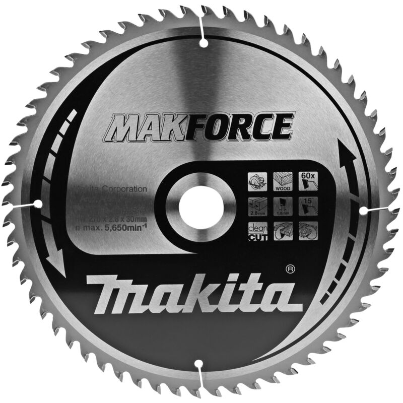 Lama circolare Makita, MAKFORCE 270 x 30 mm - 60 denti