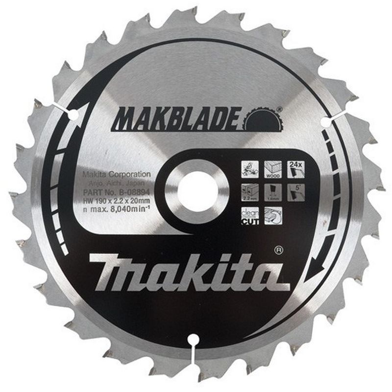 

MAKITA B-09042 - Disco para ingletadora makblade 190x2 llanta 1.4 mm 60z 5 grados eje de 20