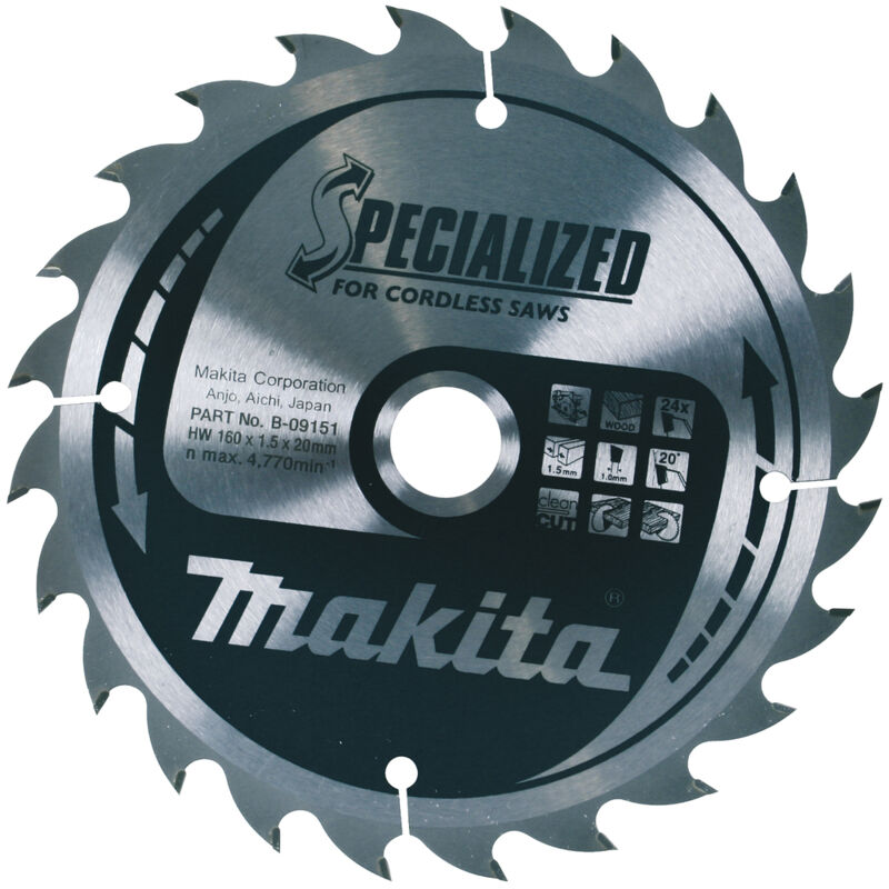 Lama per sega circolare Makita SPECIALIZED 150 x 10 mm - 24 denti
