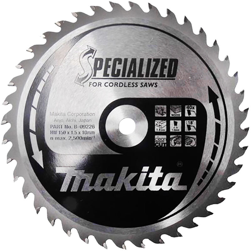 Lama circolare Makita SPECIALIZED 150 x 10 mm - 40 denti - legno