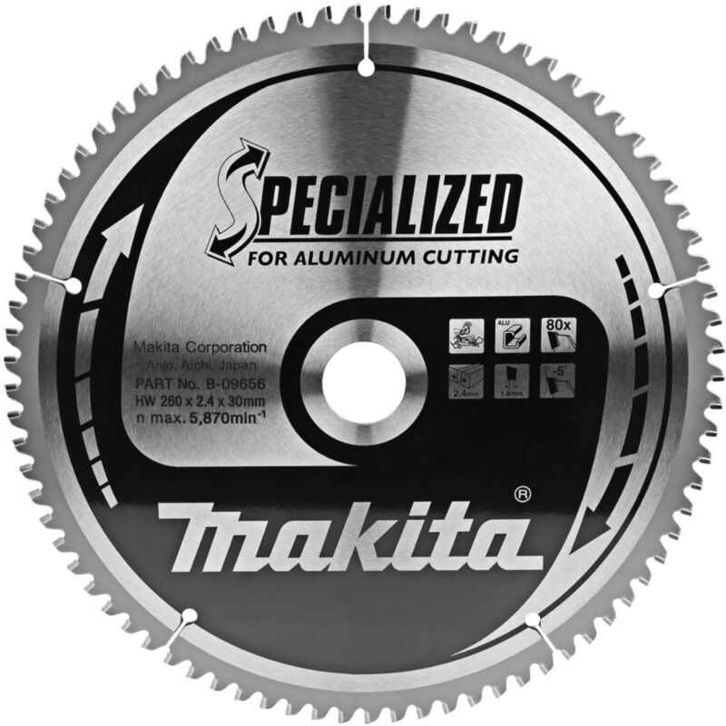 

B-09656 Disco para sierra circular - 260 x 30 x 80D - Aluminio - Makita