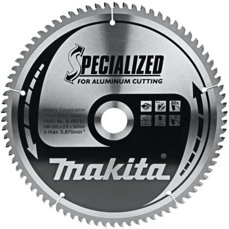 Makita B-09715 Spezial Sägeblatt 260x30 mm 80 Zähne
