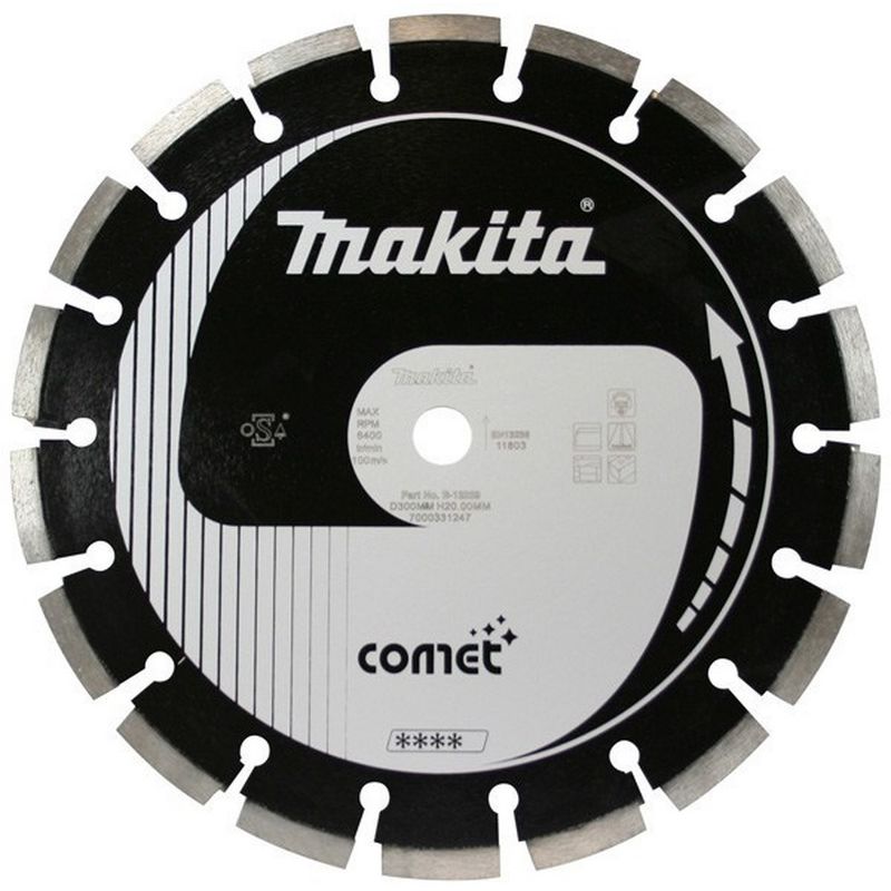 

MAKITA B-13269 - Disco de diamante comet 300x20 segmento 10 mm especial asfalto con nucleo estandar