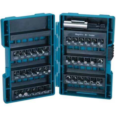 Makita B-28606 36-Piece Screwdriver Bit Set with Magnetic Bit Holder in Durable Storage Box