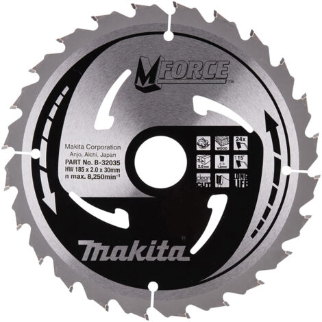 Makita B-32035 Lame de scie circulaire Makforce TCT 185x30mm 24T bois