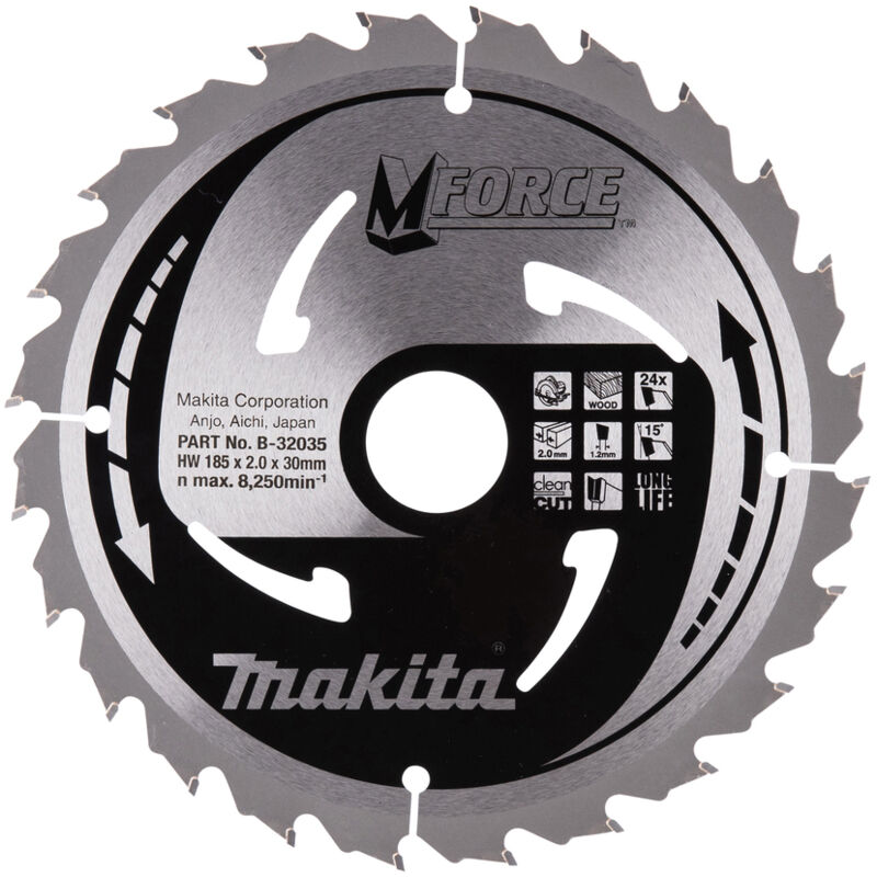 Makita - B-32035 Lama Sega Circolare Makforce t.c.t. 185x30mm 24T Legno