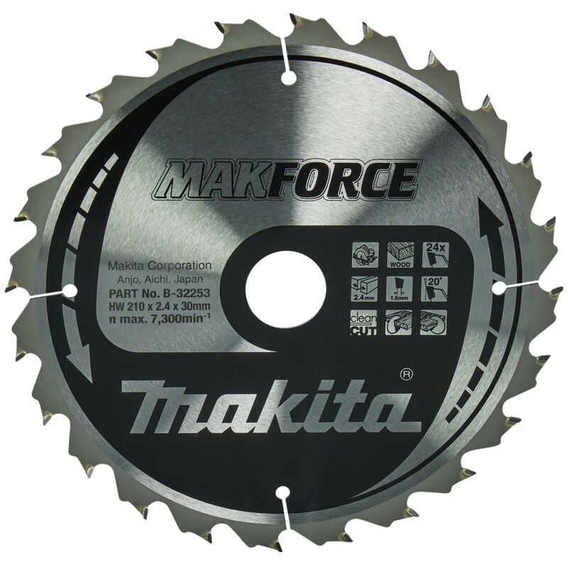 B-32253 Lama Sega Circolare Makforce t.c.t. 210x30mm 24T Legno - Makita