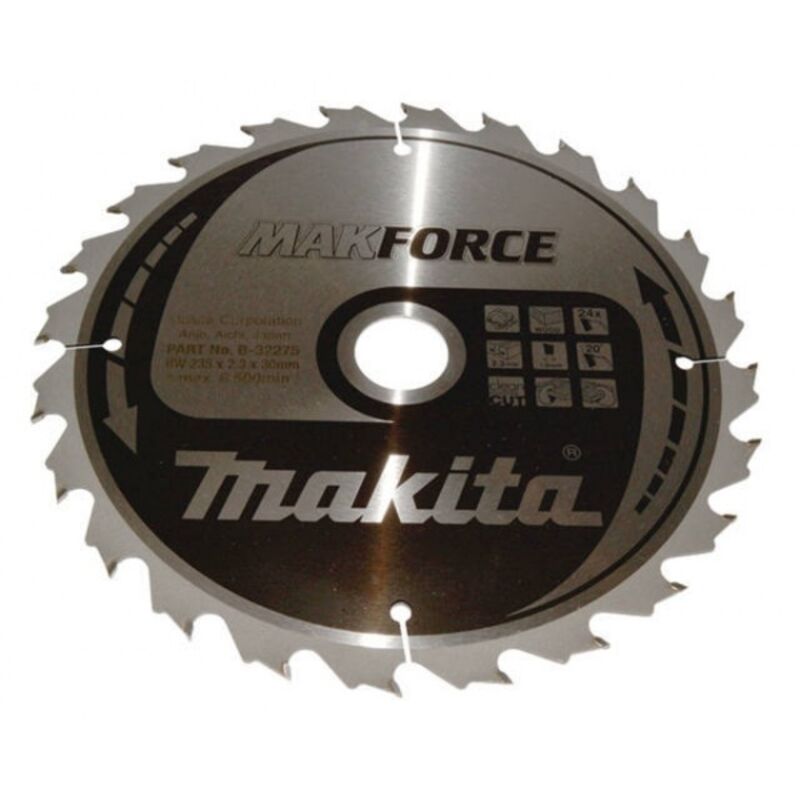 Makita B-32275 Lame de scie circulaire Makforce TCT 235x30mm 24T Bois