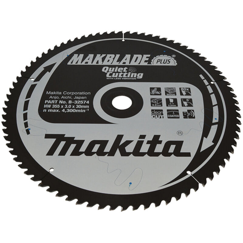 Makita - B-32574 Lama Sega Circolare Makblade+ tct 355x30mm 80T Legno