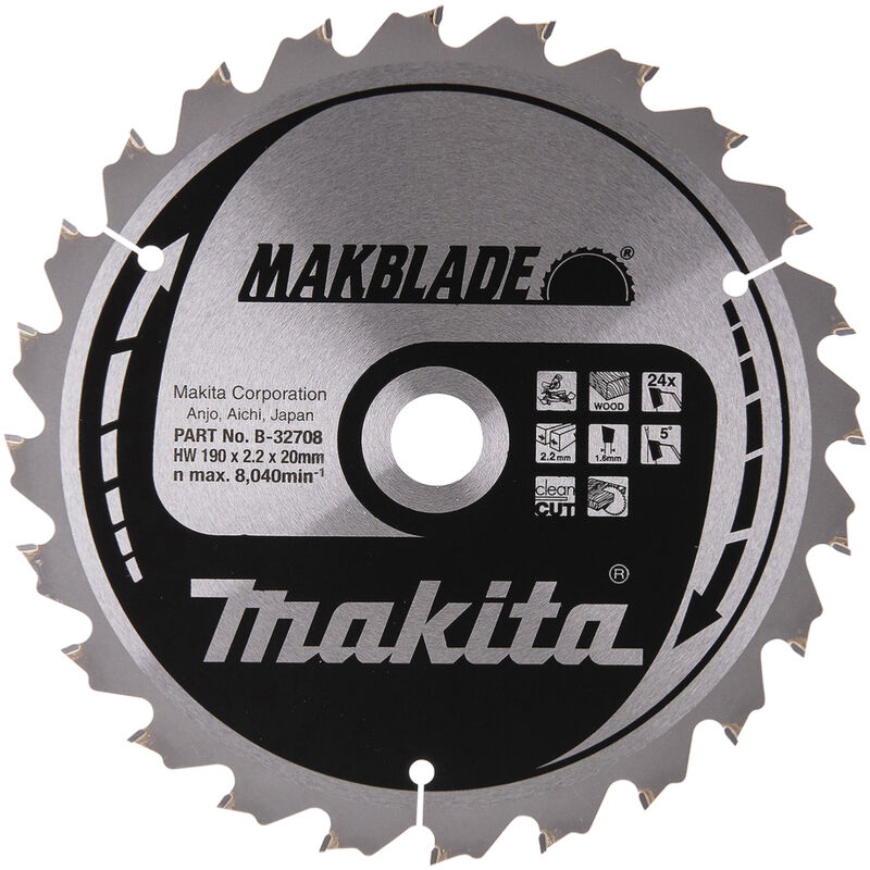 Lame de scie MAKBLADE B 32708 pour une coupe rapide dans le bois Fast Cut Makita B 32708