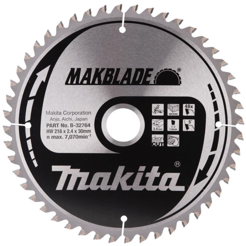 Makita - MakBlade 216mm 1 pezzo(i) lama(e) - sega circolare - lame de sega circolare (21,6 cm, 3 cm, 1,6 mm, 2,4 mm 1 pezzo(i))