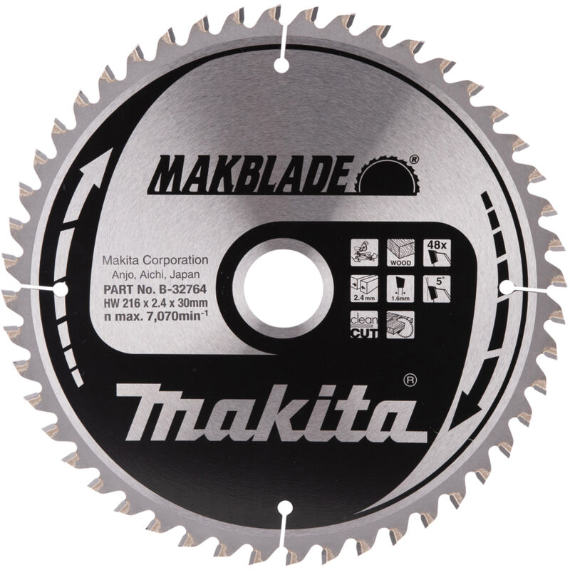 Lame de scie MAKBLADE B 32764 pour une coupe nette dans le bois Medium Cut Makita B 32764