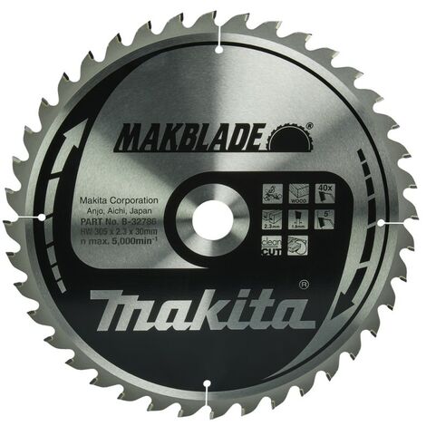 Makita B-32786 Hoja de Sierra Circular TCT 305x30mm 40T Madera