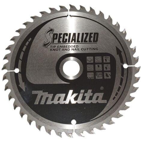 Makita B-33168 Kreissägeblatt TCT 165 x 20 mm 40 Zähne für genageltes Holz