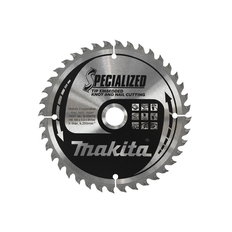 Lama Makita B-33168 Ø165mm FORO20mm 40 denti