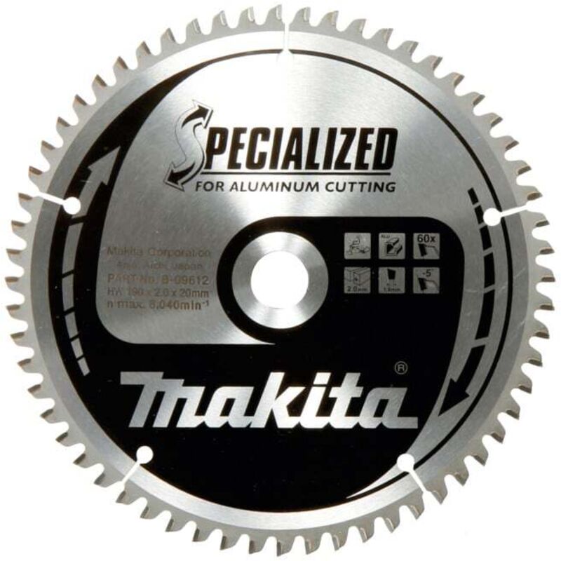 B 33314 Lame de scie à onglet spécialisée tct 250x30 mm pour aluminium Makita