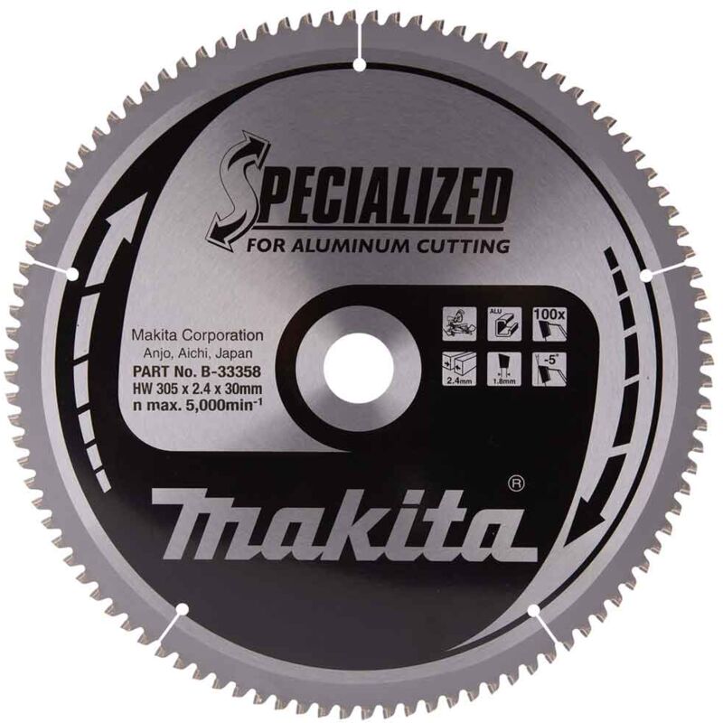 Image of B-33358 Lama Specialized Alluminio t.c.t. 305x30mm 100T - Makita