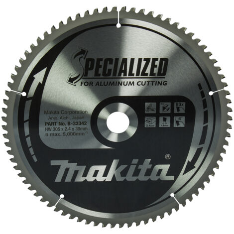 Makita B-33342 Specialized Lama TCT per troncatrici 305x30 mm per alluminio