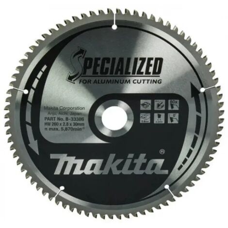 Makita B-33392 Lama Sega Circolare Specialized 300x30mm 80T Alluminio