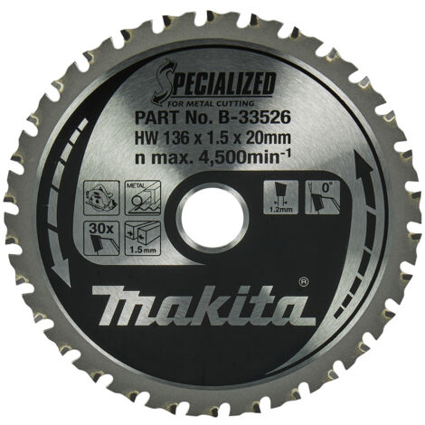 MAKITA B-33526 Specialized for Metal 136mm x 20mm x 30T