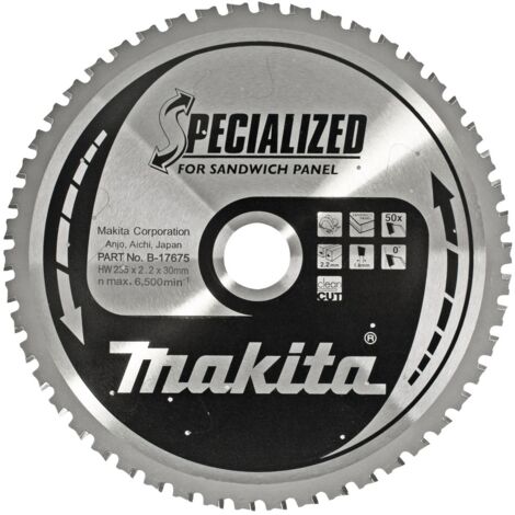 Makita B-33582 Specialized Lama per seghe circolari 235x30 mm taglio pannelli sandwich