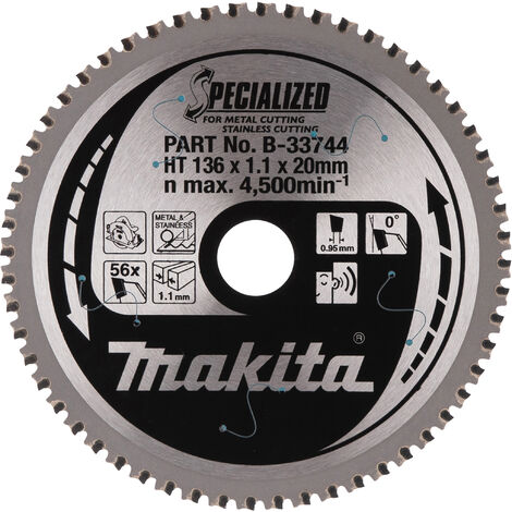 Makita B-33744 Circular Saw Metal blade 136mm x 20mm x 56T
