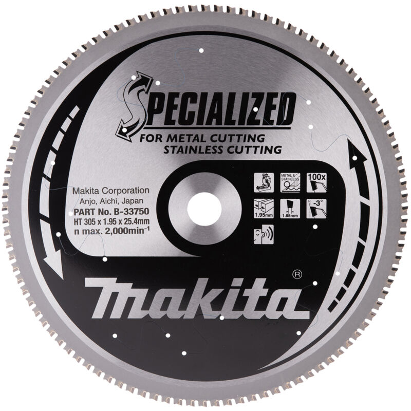 Makita - B-33750 Specialized Lama per troncatrici da metallo 305x25,4 mm per Inox