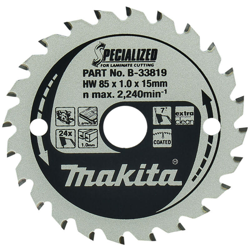 Makita - B-33819 Lama Sega Circolare Specialized t.c.t. 85x15mm 24T Laminato