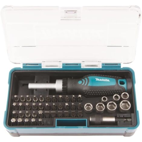 Makita B-36170 Ratschenschlüssel- und Bit-Set - Mehrfarbig (47-teiliges Set)