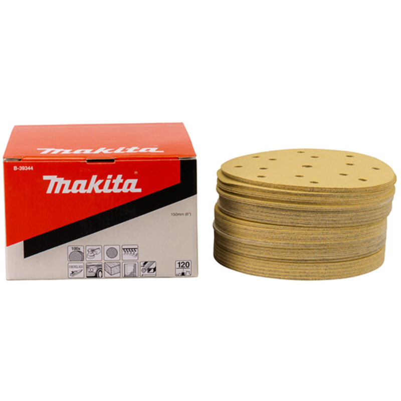 B 39344 Boîte de ponçage 150mm G120 100pcs Makita