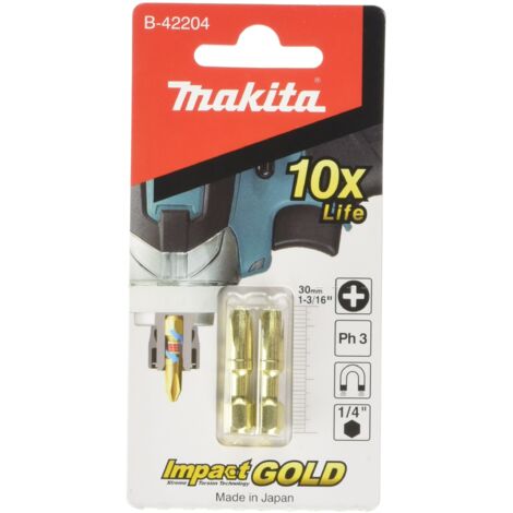 Makita B-42204 - Punta Shorton Impact Gold PH3, Multicolor