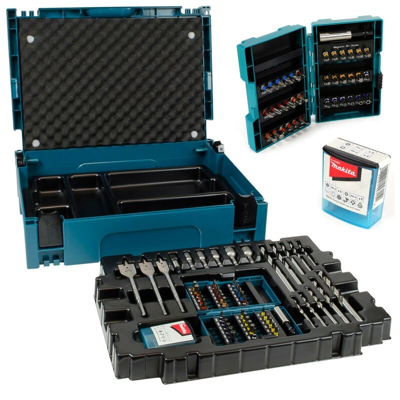 B-43044 66 Piece Drill Screwdriver Accessory Set in Makpac Tool Case Box - Makita